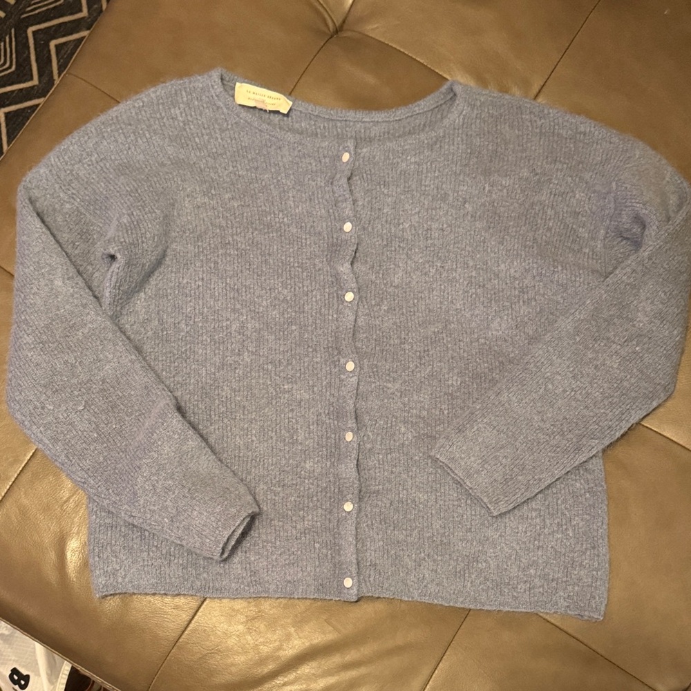 Sezane Light Blue Gaspard Sweater